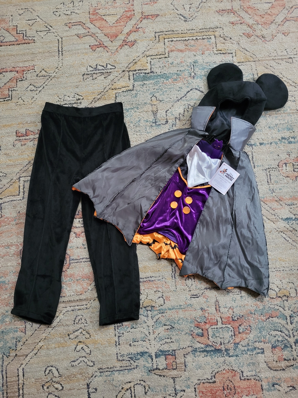 Pottery Barn Kids Mickey Mouse Vampire Costume Set Halloween 7-8